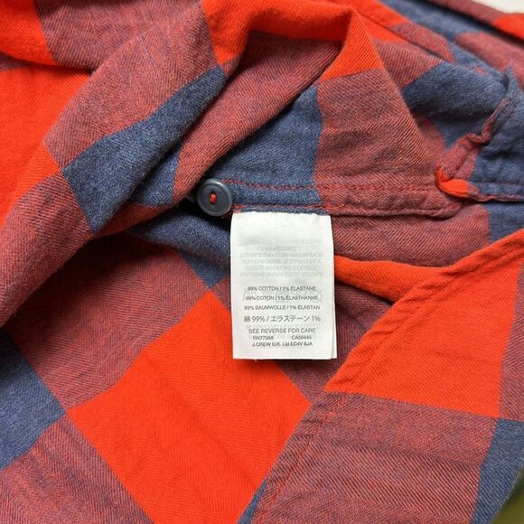 J.Crew Orange & Blue Buffalo Check Button-down Shirt - Picture 6 of 6